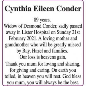 Cynthia Eileen Conder