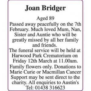 Joan Bridger