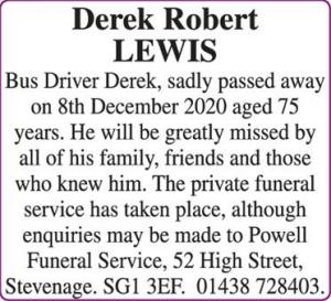 LEWIS
Derek Robert