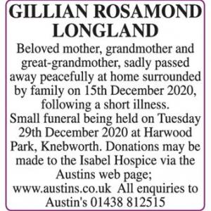 GILLIAN ROSAMOND LONGLAND