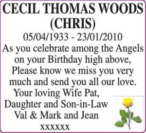 Cecil Thomas Woods
(Chris)