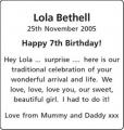 Lola Bethell