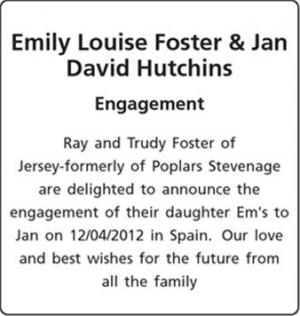 Emily Louise Foster - Jan Anthony Hutchins