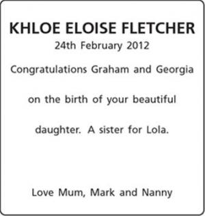 KHLOE ELOISE FLETCHER