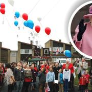 The street party in Shackleton Spring, Stevenage in 2012