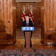 Chief scientific adviser Sir Patrick Vallance and Chief Medical Officer Professor Chris Whitty with PM Boris Johnson as he announced Tier 4 restrictions