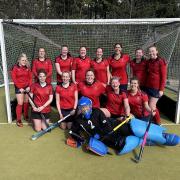 The ladies second team at Stevenage celebrate their end of season win. Picture: