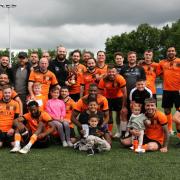 Squirrel Taverners celebrate winning the Hitchin Sunday League Carl Couzens Challenge Cup. Picture: SQUIRREL TAVERNERS FC