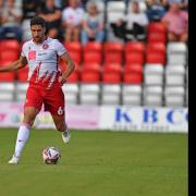 Dan Sweeney had a couple of good chances to score for Stevenage at Burton Albion. Picture: TGS PHOTO