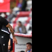 Stevenage boss Alex Revell said the rain delay of nearly 40 minutes was too long.  Picture: TGS PHOTO