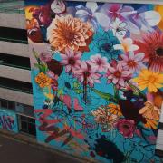 Large scale urban artworks have been installed in Stevenage's Market Square.