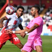 Jamie Reid made his return for Stevenage against Barnsley. Picture: TGS PHOTO