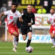 Jordan Roberts fired Stevenage in front against Charlton . Picture: TGS PHOTO