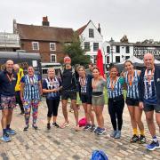 Some of the Fairlands Valley Spartans at the Hitchin Town Centre 5k. Picture: FVS