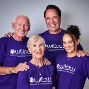 Frankie Seaman (right) and husband, former England goalkeeper David Seaman, with Bob and Megs Wilson, before Megs died last year.