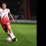 Jake Young scored his first Stevenage goal at Mansfield. Picture: TGS PHOTO