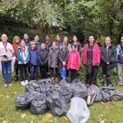 Some of the 25 Holy Saviour Guides who collected litter in the Dell