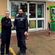 Sergeant Taz Gill at the BP store