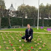 Alistair Strathern MP plants a stake in Parliament's Constituency Garden of Remembrance