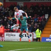 Carl Piergianni was a surprise but welcome returnee to the Stevenage side against Reading. Picture: TGS PHOTO