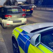 The Stevenage driver was caught without insurance and a license.