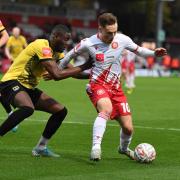 Dan Kemp's run of form in front of goal continued for Stevenage against Gillingham. Picture: TGS PHOTO