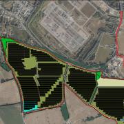 The solar farm would be built on land south of Wymondley substation and Sperberry Hill.