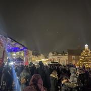 Christmas lights switch on Hitchin 2024