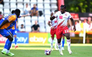 Dan Phillips had a fine game for Stevenage at Wigan Athletic. Picture: TGS PHOTO