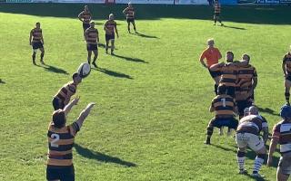 Letchworth take a line-out at Southend Saxons. Picture: LETCHWORTH RFC