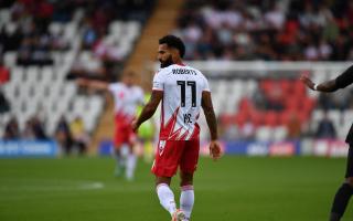 Jordan Roberts was named captain of Stevenage for the trip to Rotherham. Picture: TGS PHOTO