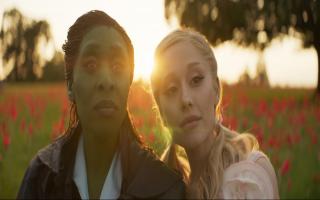 Cynthia Erivo is Elphaba and Ariana Grande is Glinda in Wicked, directed by Jon M. Chu